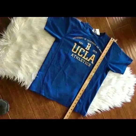 VTG Blue UCLA Bruins Shirt Jersey Sports Fabric Labeled youth 10-12 Large - Picture 3 of 4